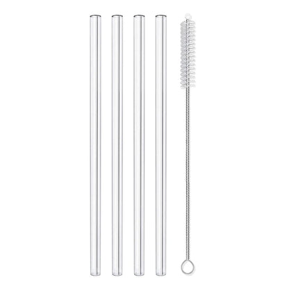 4  Reusable Glass Straws