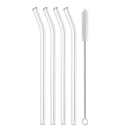 8 Reusable Glass Straws