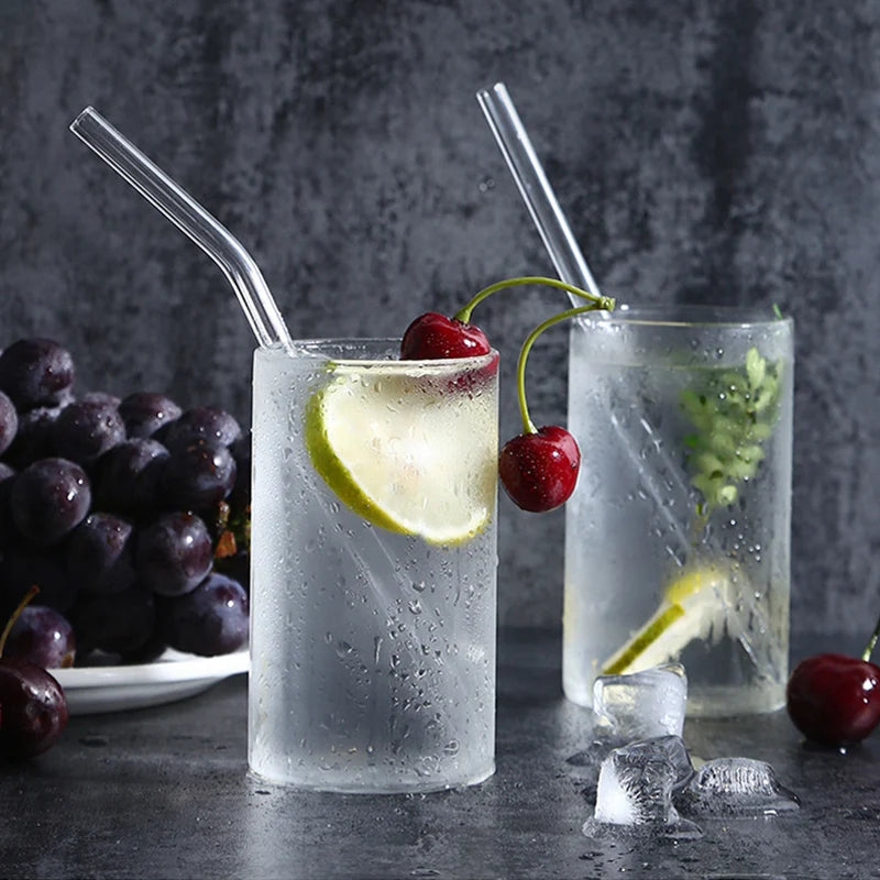8 Reusable Glass Straws