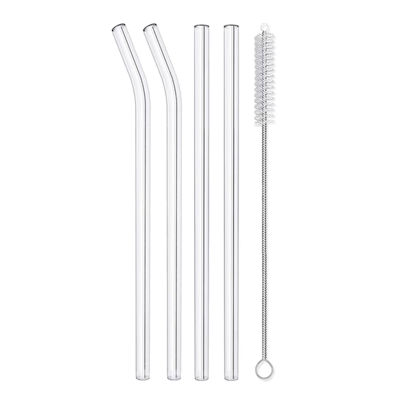 4  Reusable Glass Straws