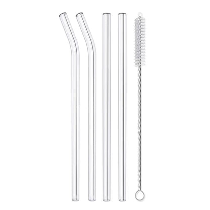 4  Reusable Glass Straws